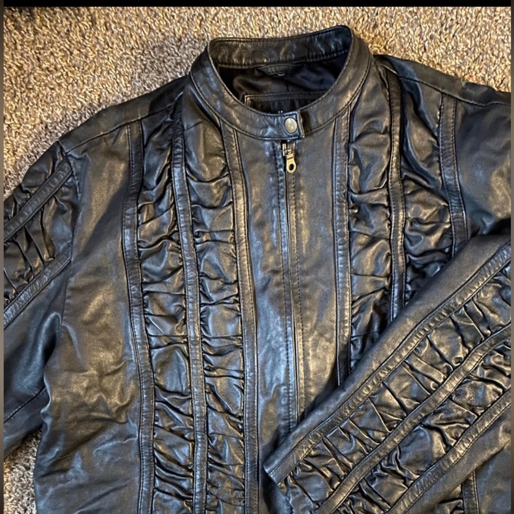 Plus Size Leather Jacket - Picture 2 of 5